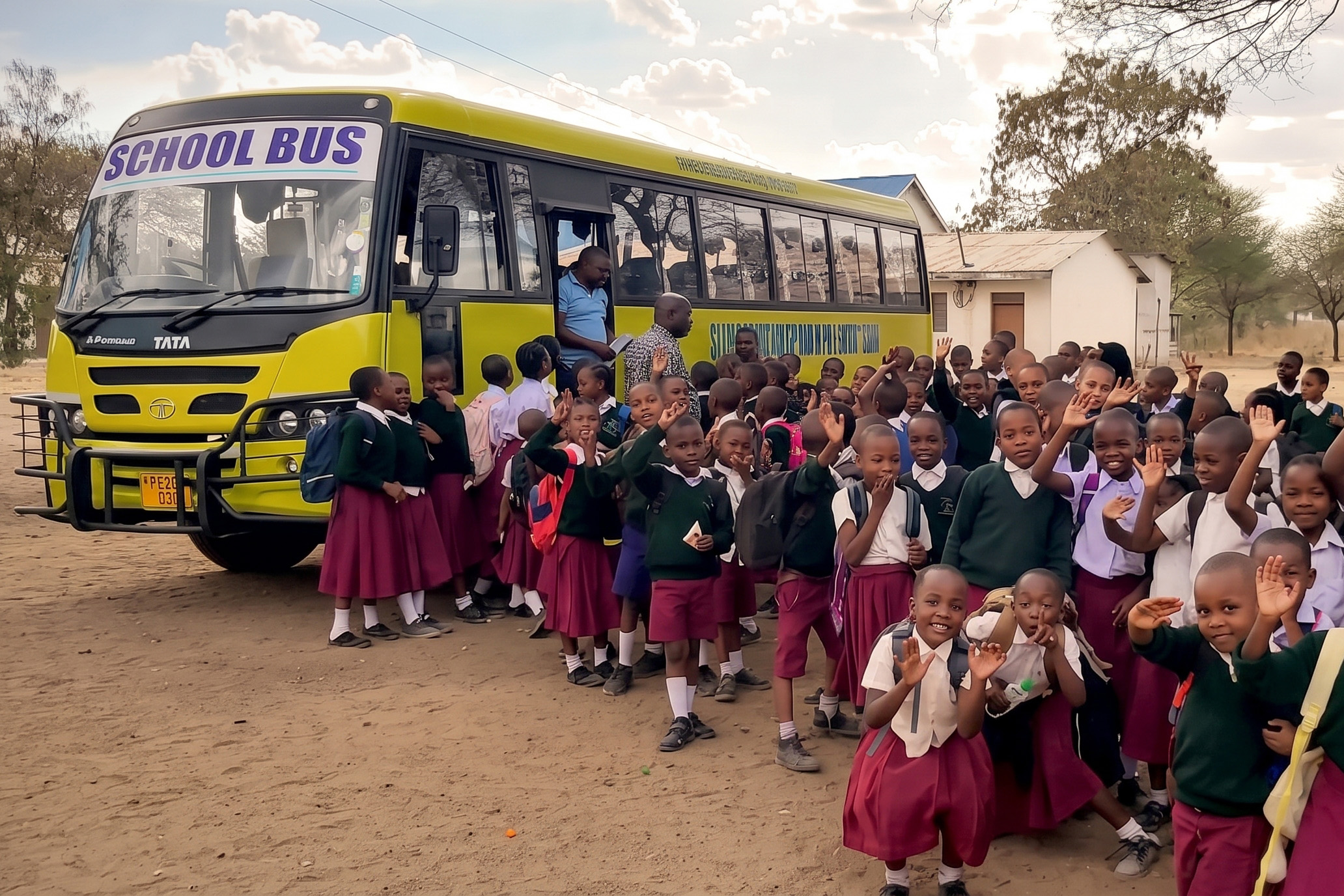 De nieuwe schoolbus