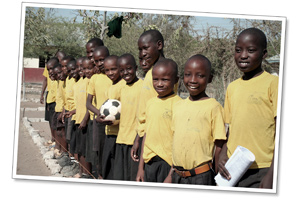 voetbalshirtjes voor de st. leo primary school