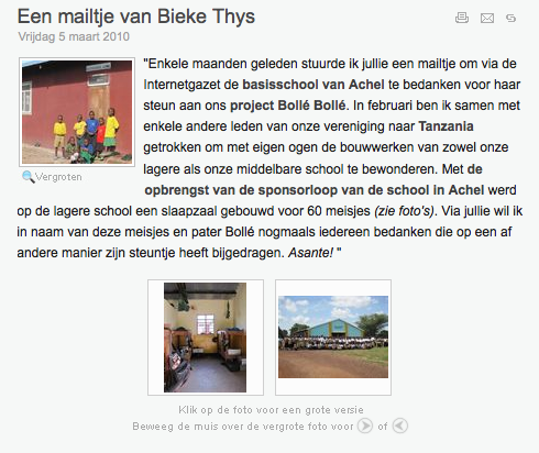 Een mailtje van Bieke Thys - 05.03.2010