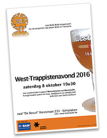 Achtste West-Trappistenavond op 8 oktober