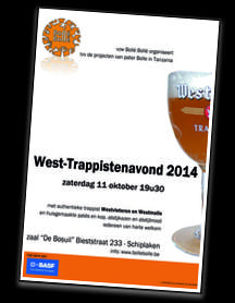 Zesde West-Trappistenavond op 11 oktober