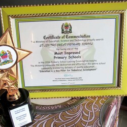 First place for the school with the most progress. 2016